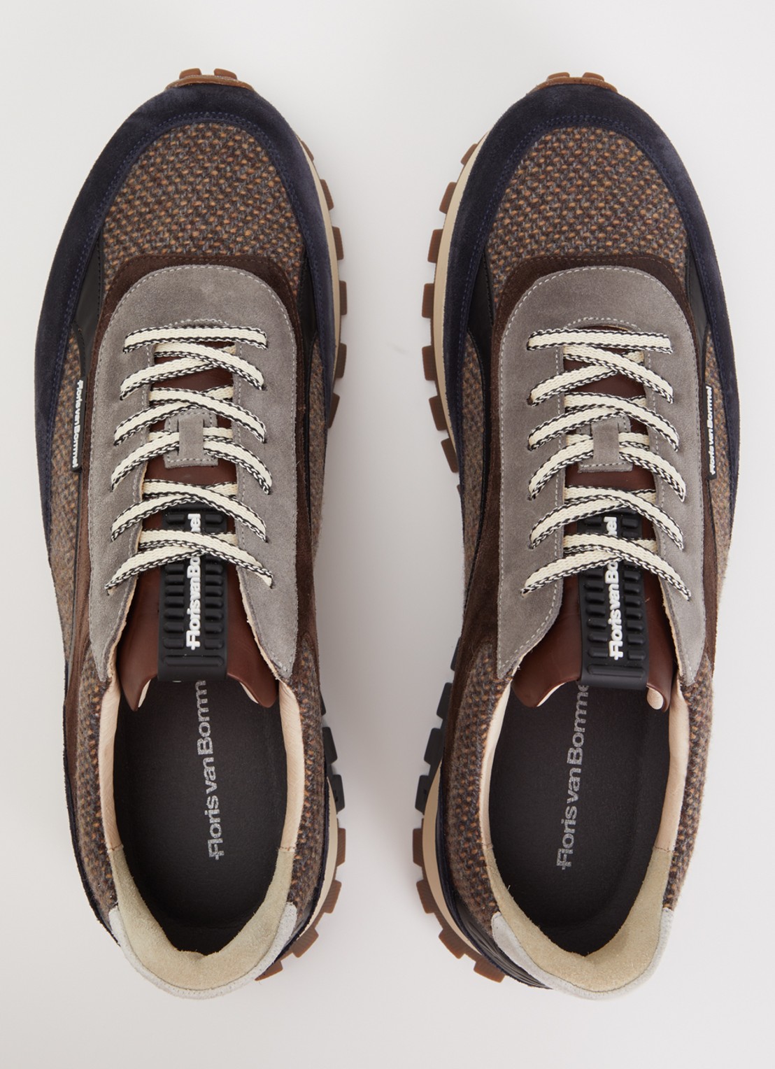 Floris van Bommel De Grommer 05.10 sneaker met suède details - detail 4 bruin