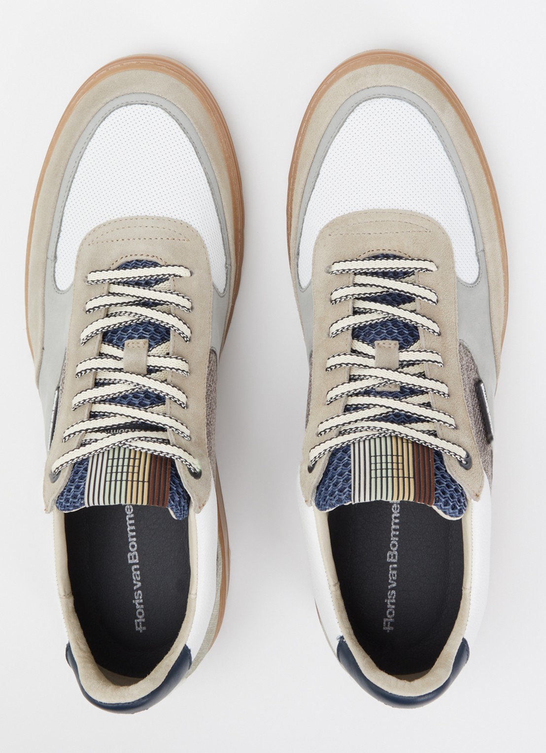 Floris van Bommel De Kupster 05.21 sneaker met suède details  - detail 2 lichtbruin