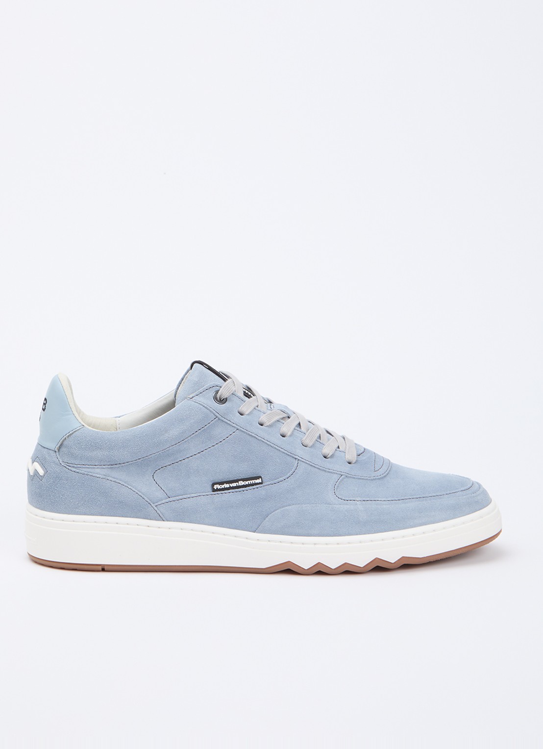 Floris van Bommel De Kupster 05.25 sneaker van suède - voorkant 4 lichtblauw