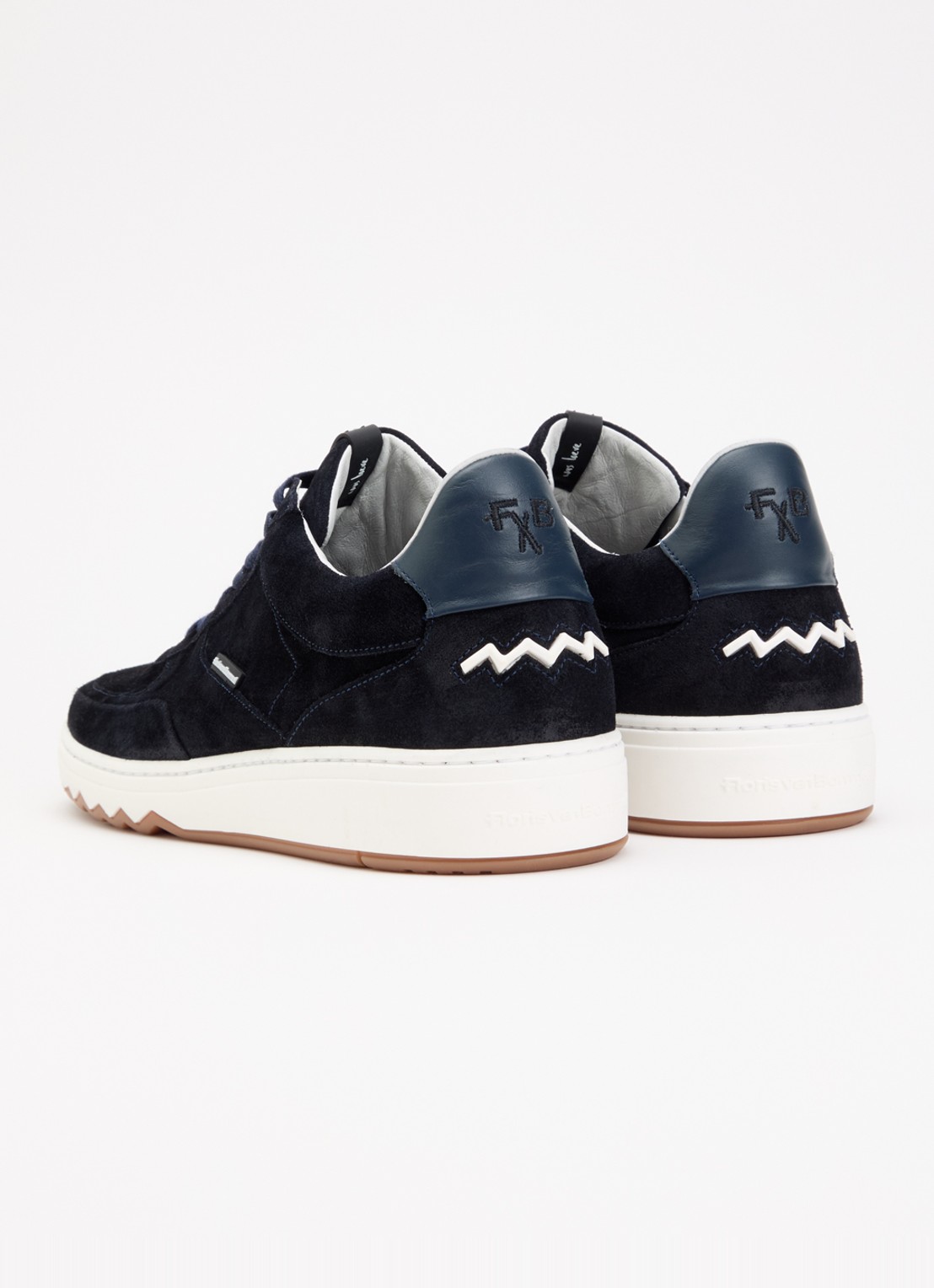 Floris van Bommel De Kupster 05.26 sneaker van suède - achterkant 5 royalblauw