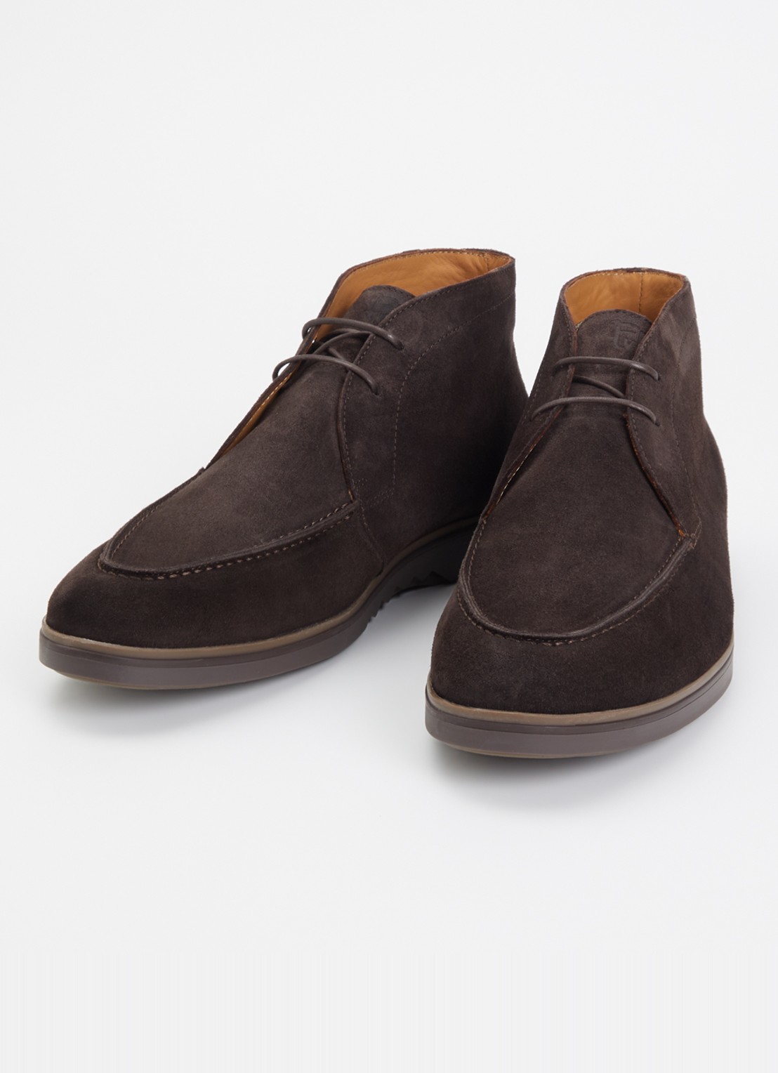 Floris van Bommel De Oister 05.00 casual veterschoen van suède - detail donkerbruin