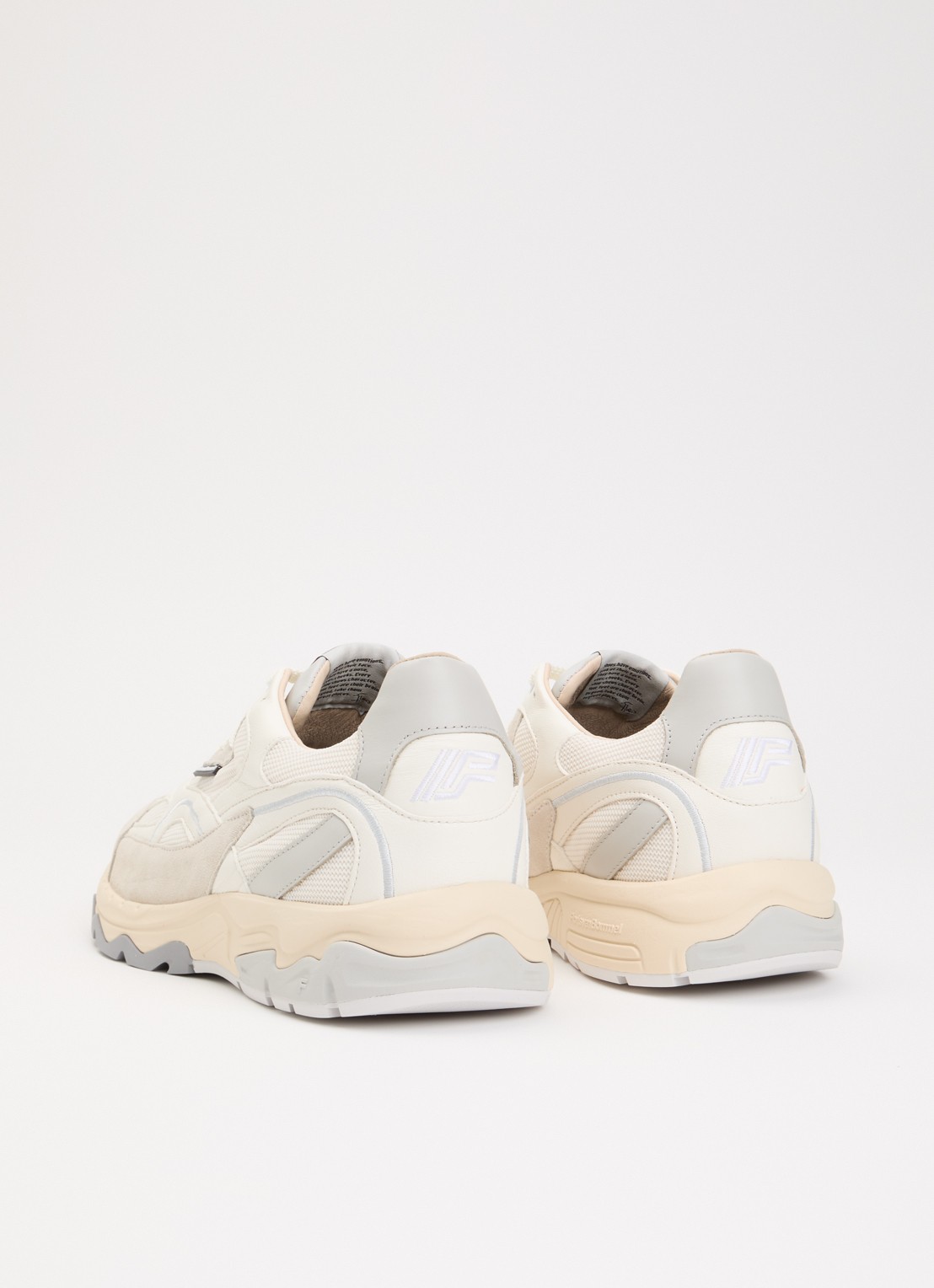 Floris van Bommel De Rezer 01.32 sneaker van leer met details van suéde  - achterkant 5 wit