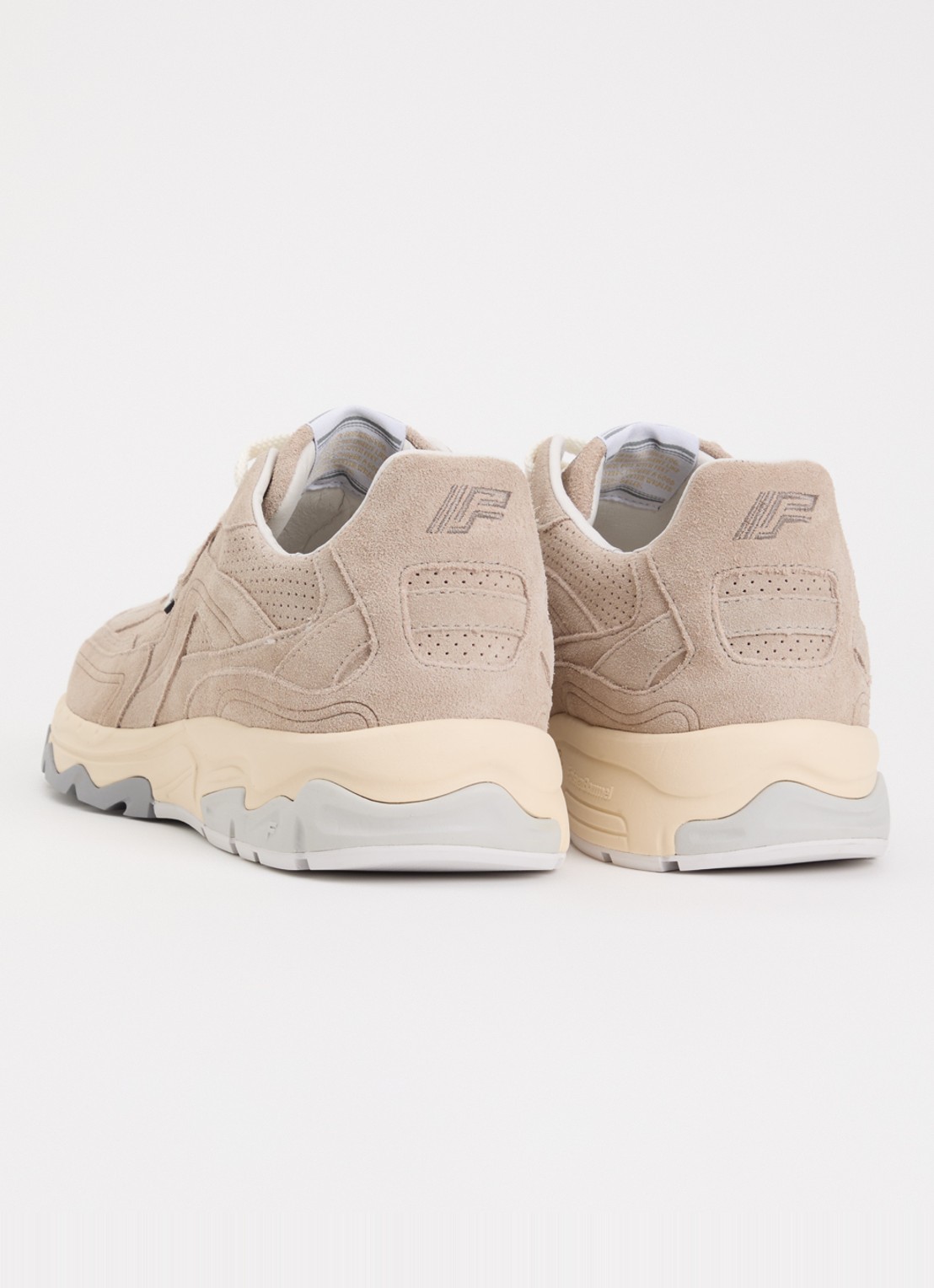 Floris van Bommel De Rezer sneaker van suède - achterkant beige