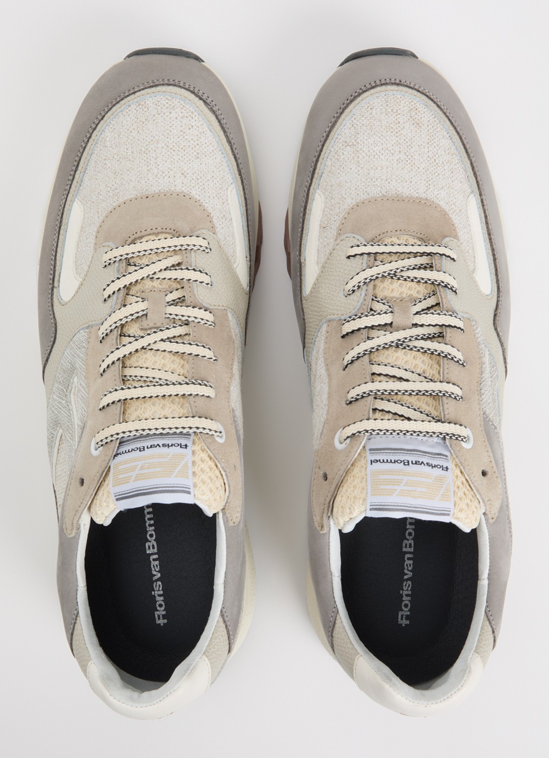 Floris van Bommel De Treener sneaker met leren details - detail 2 beige