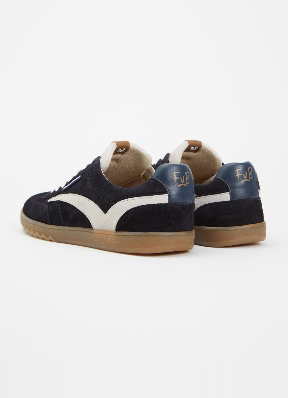 Floris van Bommel De Zaler 01.27 sneaker van suède  - achterkant 5 royalblauw