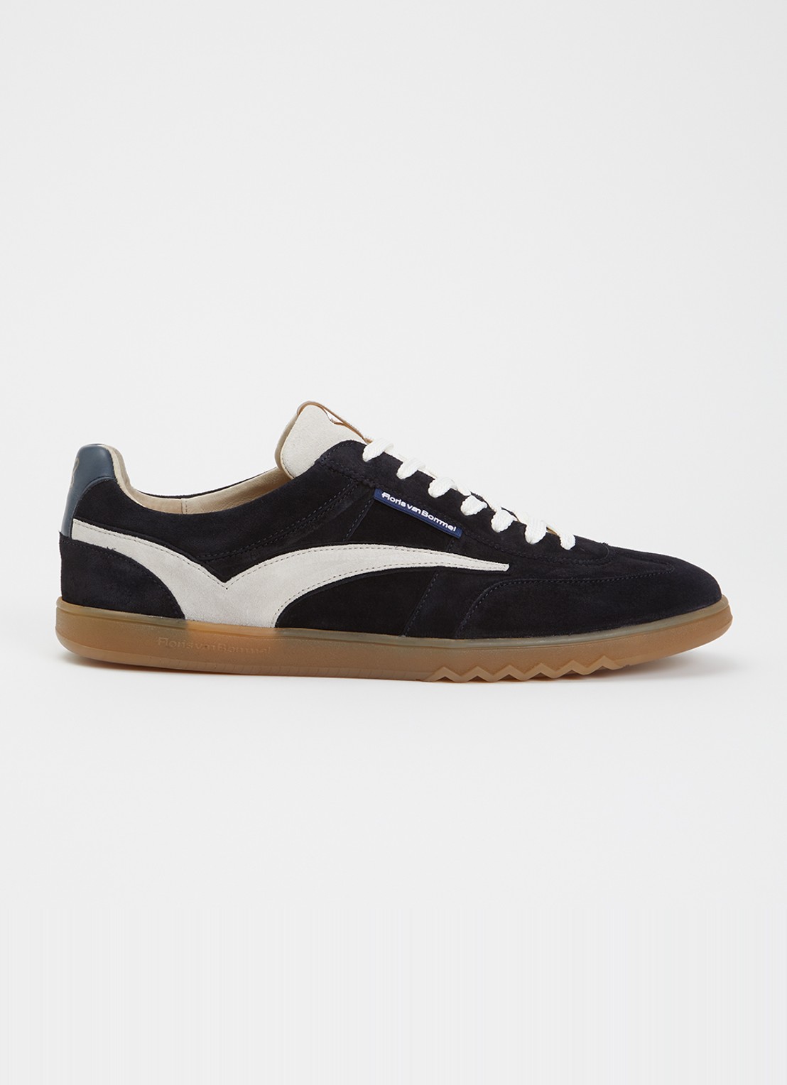 Floris van Bommel De Zaler 01.27 sneaker van suède  - voorkant royalblauw