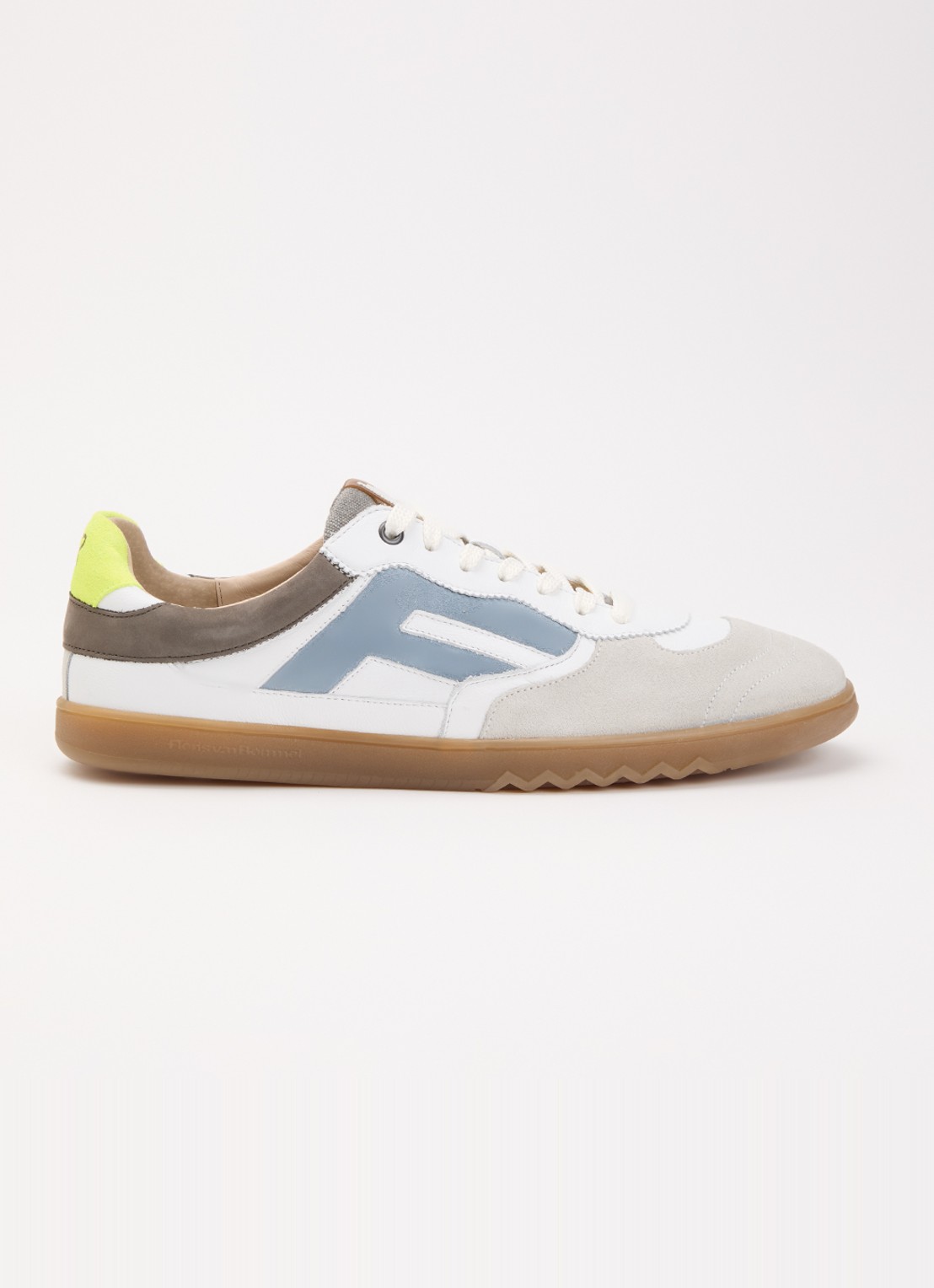 Floris van Bommel De Zaler 04.02 sneaker met suède details - voorkant 4 wit