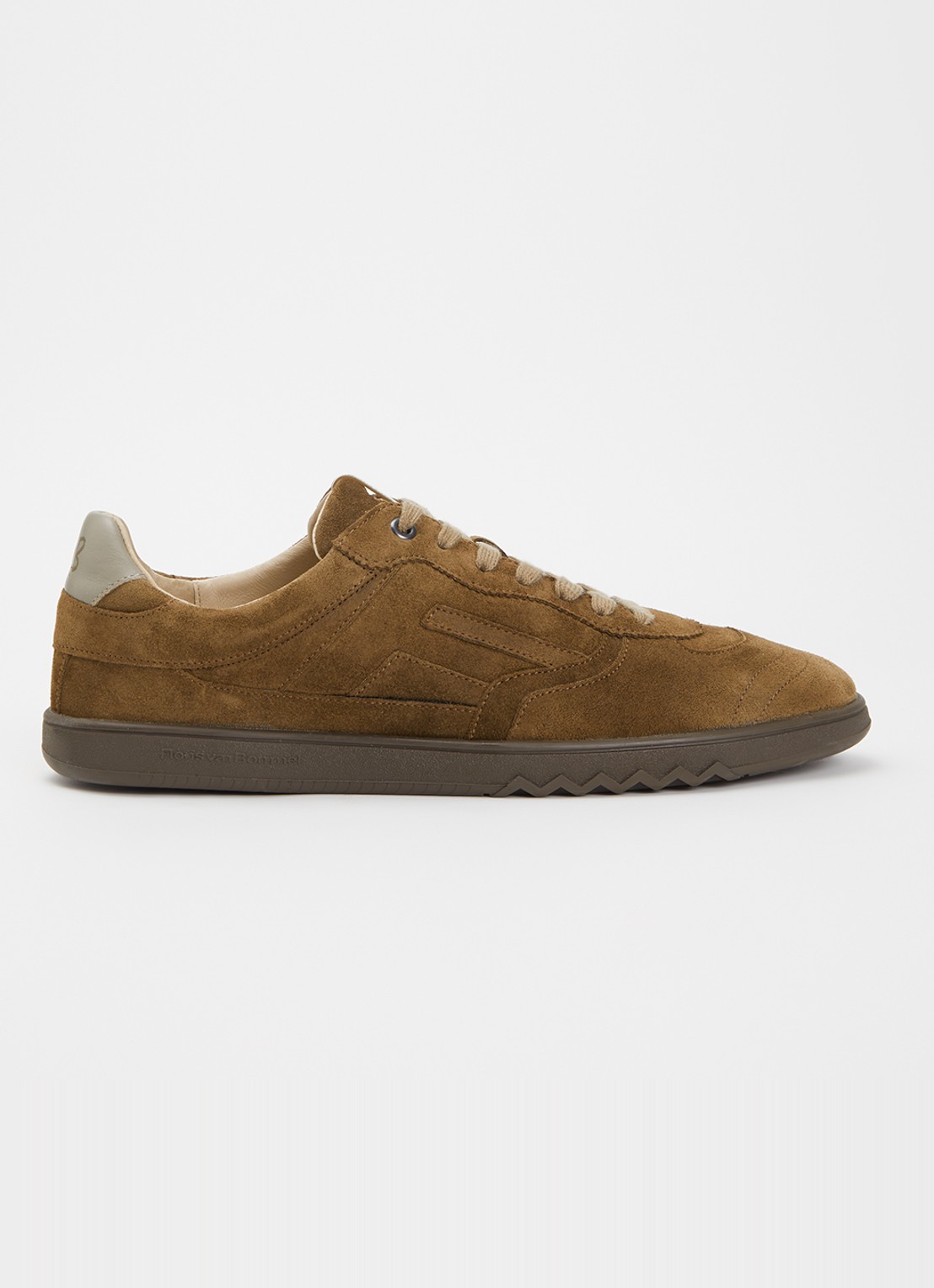 Floris van Bommel De Zaler 04.12 sneaker van suède - voorkant 5 lichtbruin