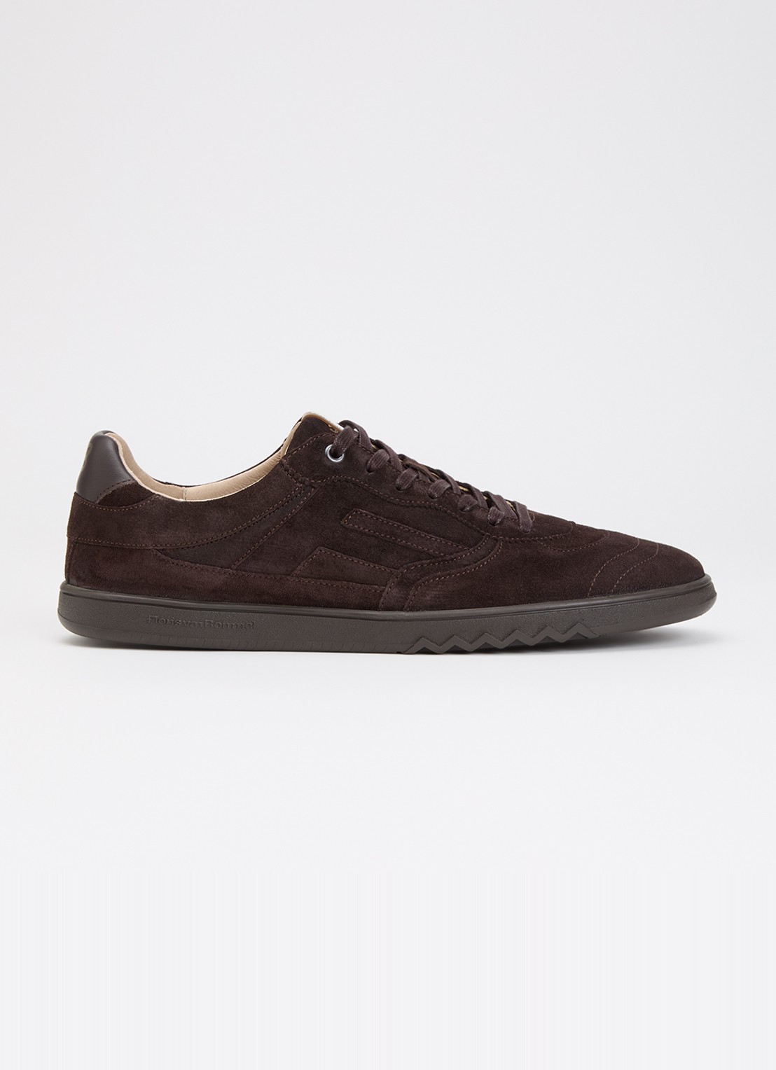 Floris van Bommel De Zaler 04.14 sneaker van suède - voorkant 4 donkerbruin