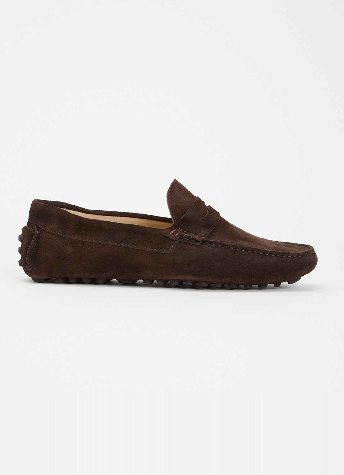 Floris van Bommel Manerba 01.25 mocassin van suède  - voorkant donkerbruin