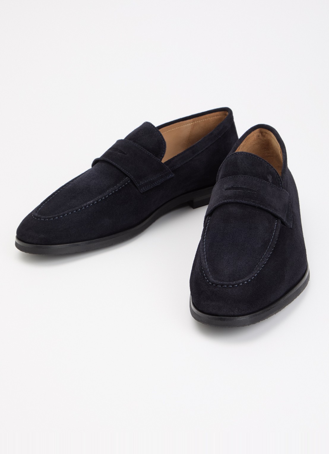Floris van Bommel Reda 02.03 loafer van suéde  - detail royalblauw