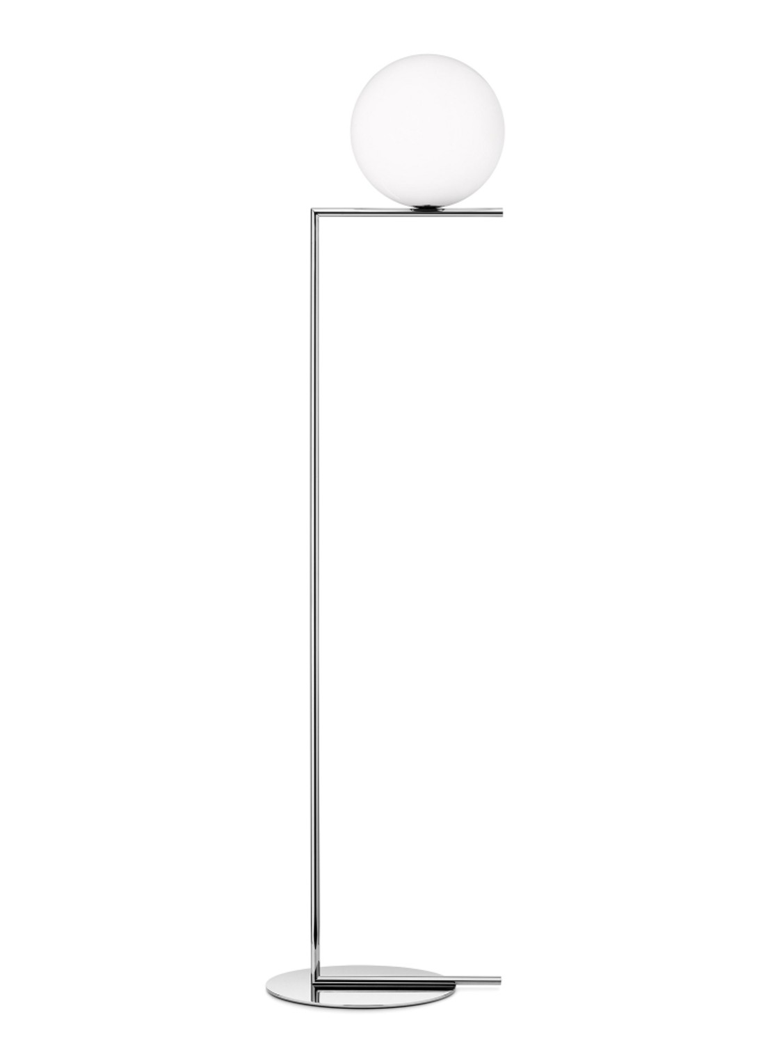 Flos IC Lights F2 vloerlamp - voorkant metallic