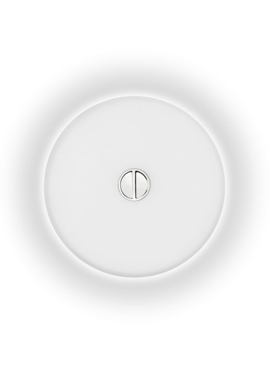 Flos Mini Button wandlamp - voorkant wit