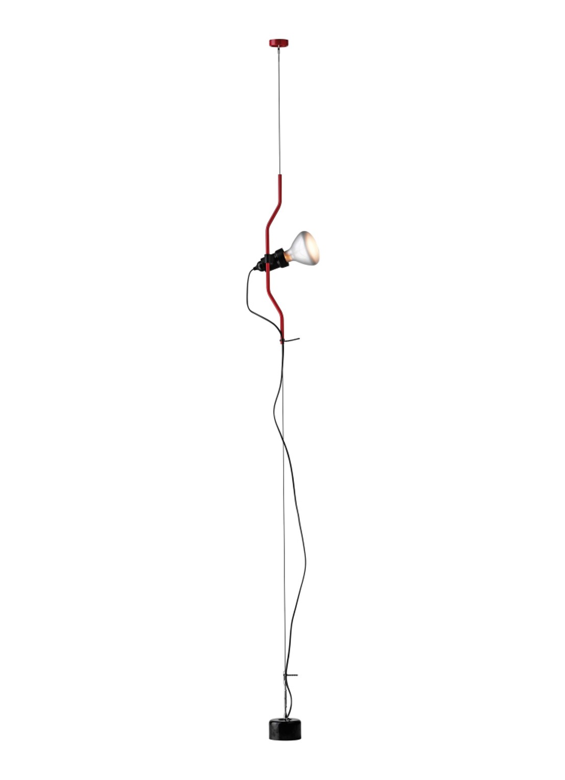 Flos Parentesi hanglamp dimbaar Ø 11 cm - voorkant rood