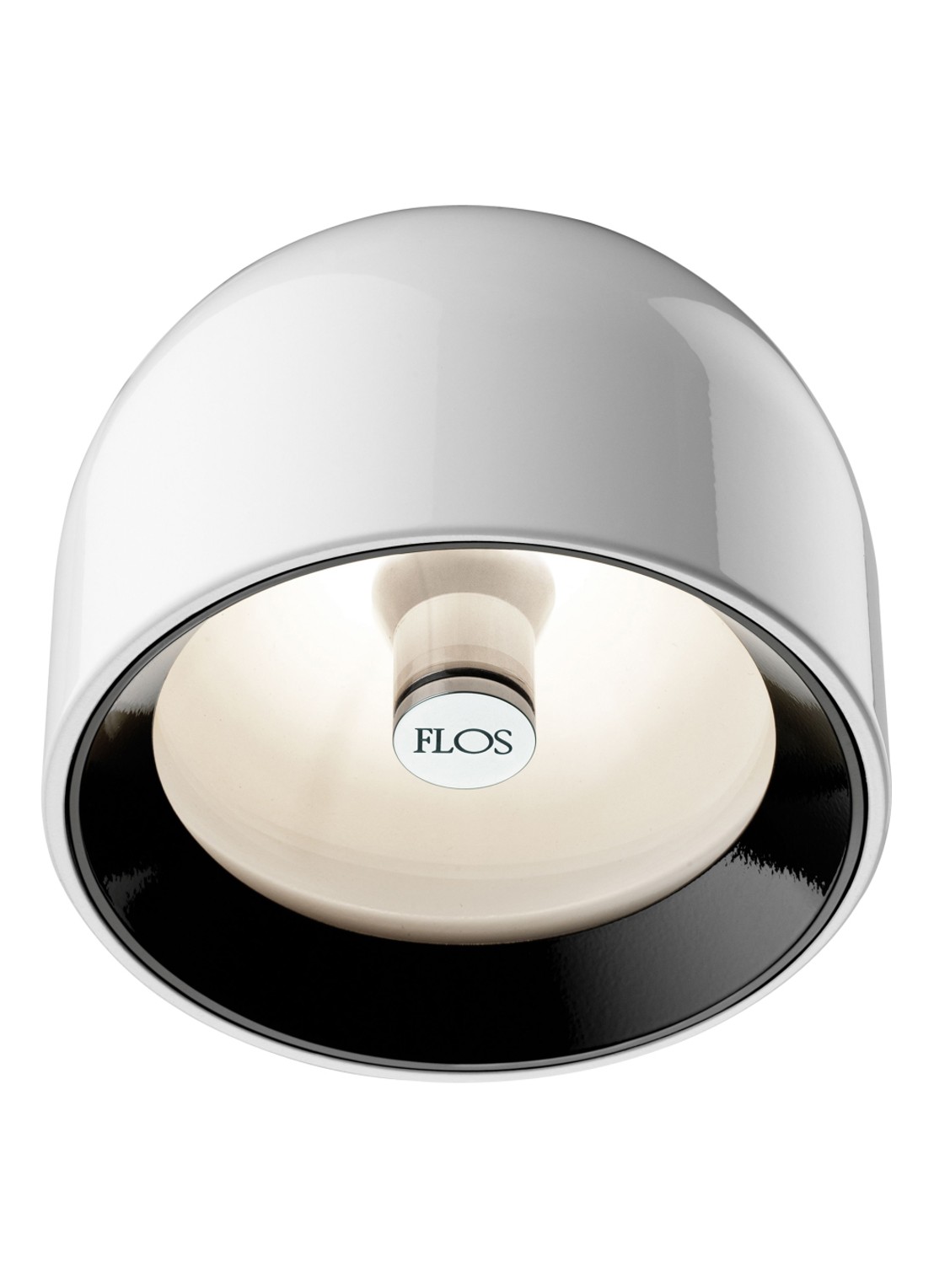 Flos Wan C/W plafondlamp Ø 11.5 cm - voorkant wit
