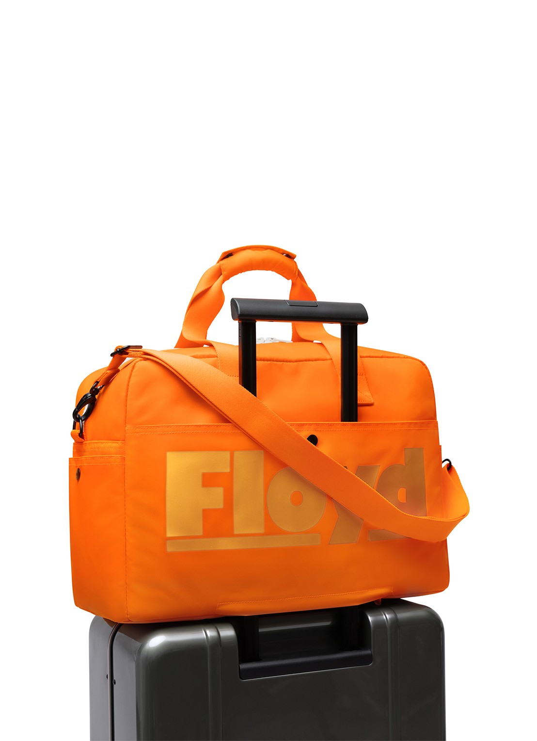Floyd Weekendtas met logoprint - voorkant 2 orange