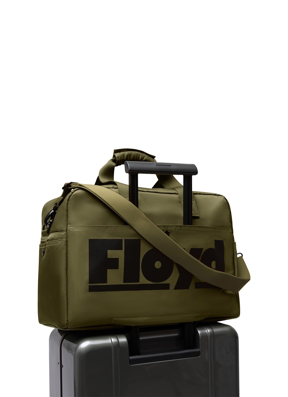 Floyd Weekendtas met logoprint - voorkant 2 groen