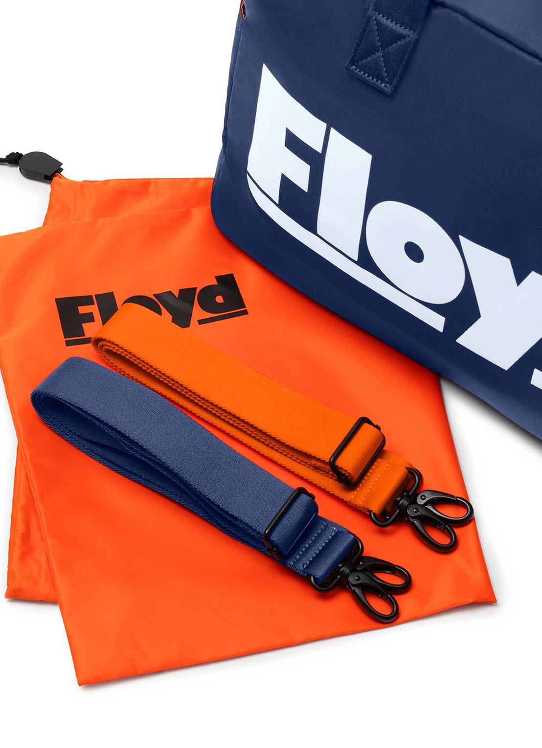 Floyd Weekendtas met logoprint - detail blauw