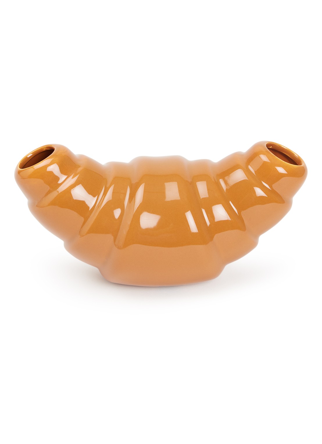 Fluid Market Croissant vaas 11,5 cm - voorkant bruin