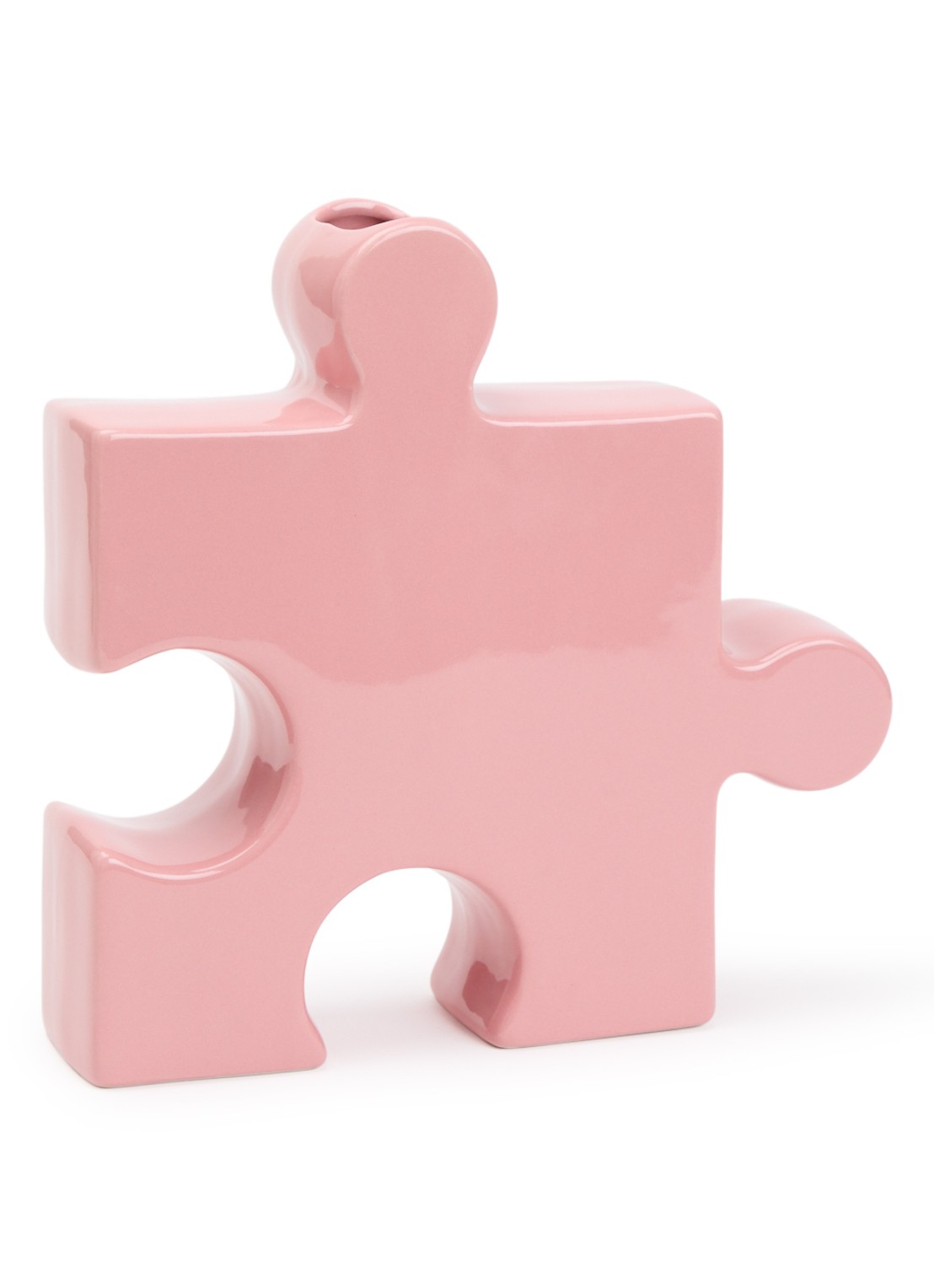 Fluid Market Puzzle vaas 23 cm - voorkant roze