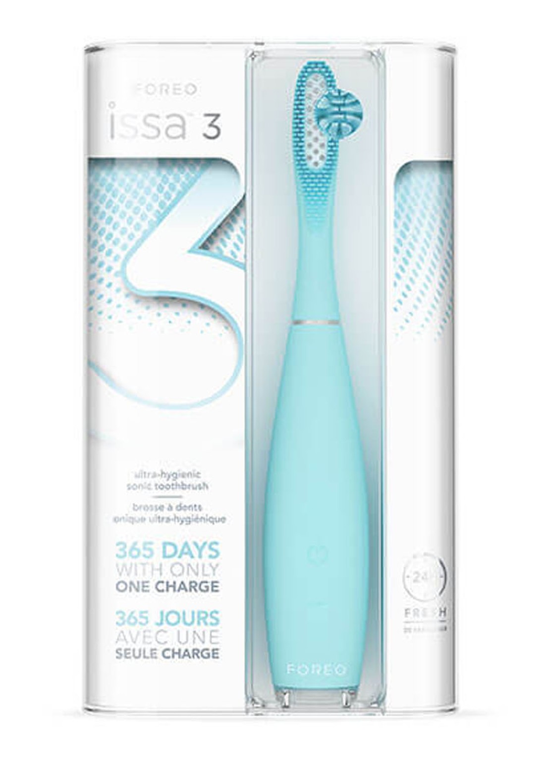 Foreo ISSA™ 3 ultra-hygienic silicone sonic toothbrush - elektrische tandenborstel - detail 2 mint