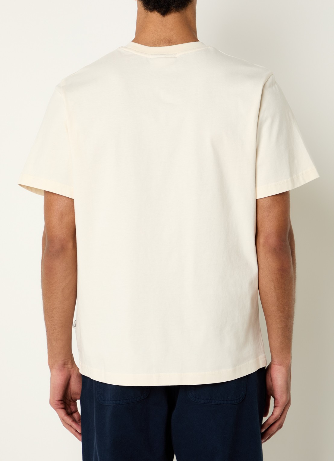 forét Bellis T-shirt met logoborduring - achterkant beige