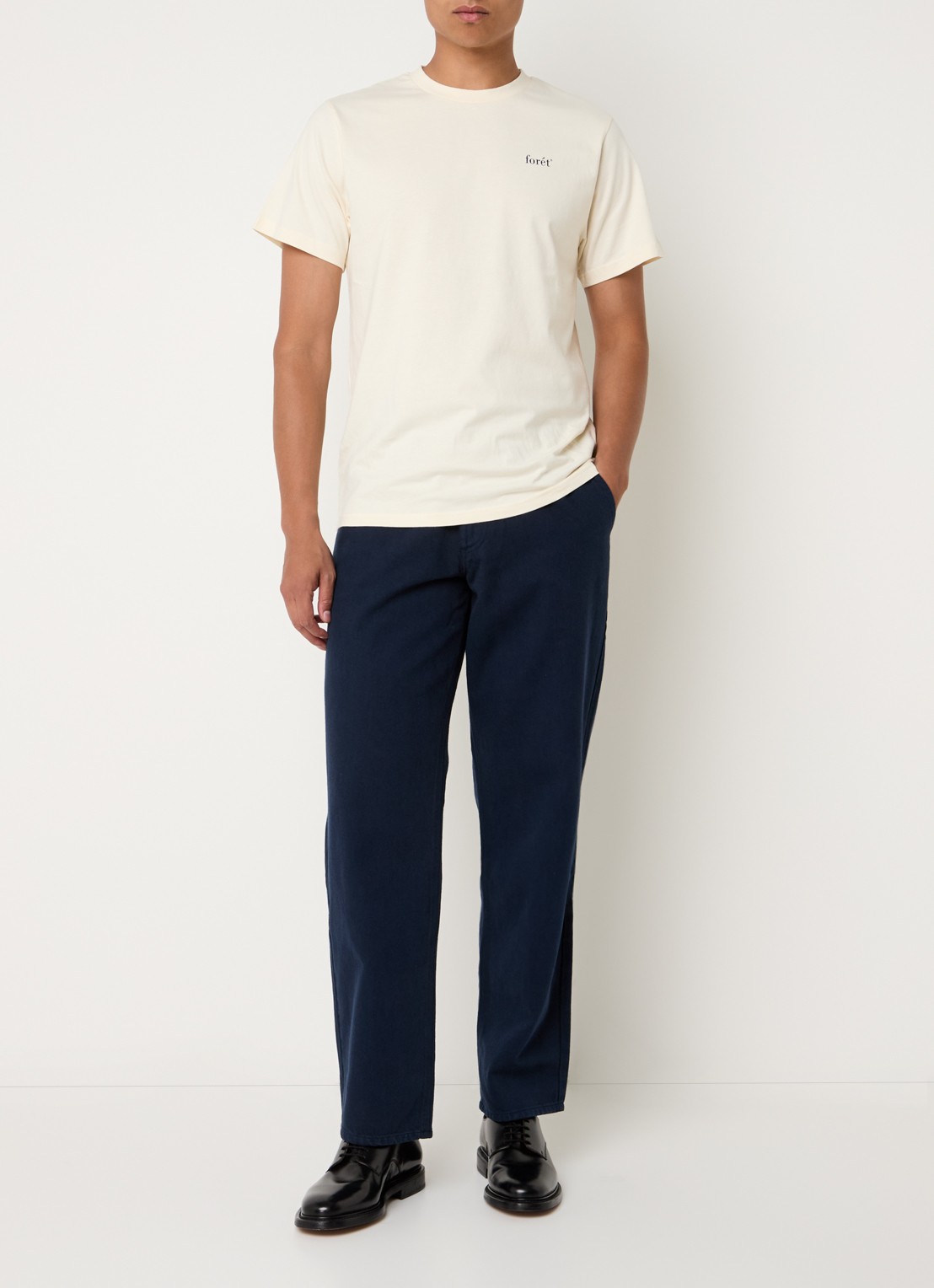 forét Clay loose fit jeans met steekzakken - voorkant 5 indigo