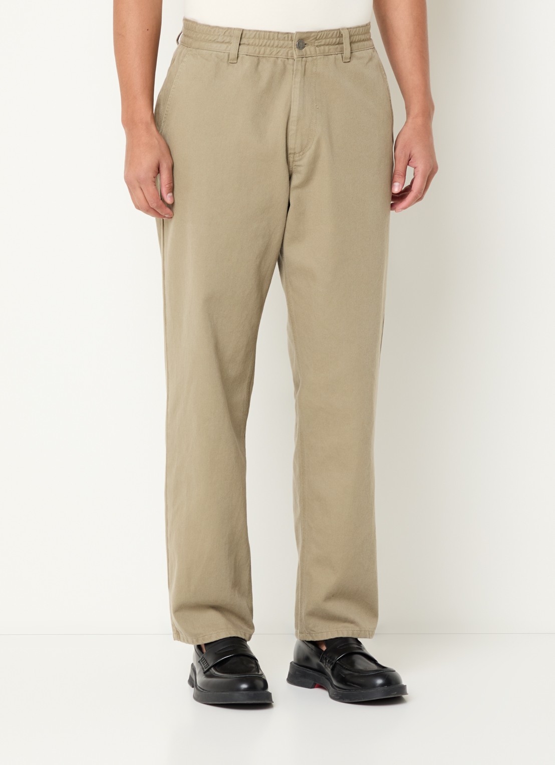 forét Clay straight fit chino met steekzakken - detail 3 mosgroen