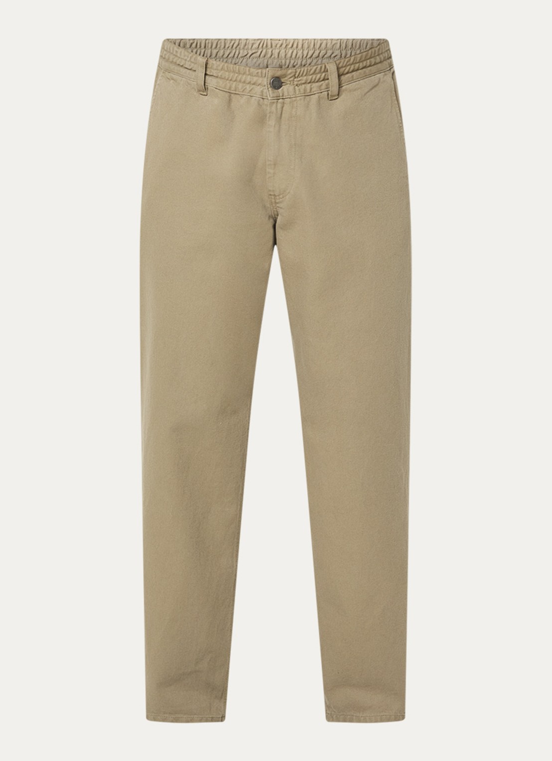 forét Clay straight fit chino met steekzakken - voorkant mosgroen
