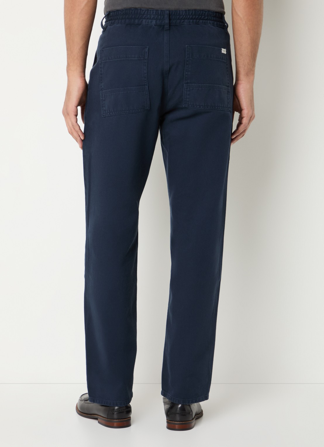 forét Clay straight fit chino met steekzakken - achterkant 5 donkerblauw