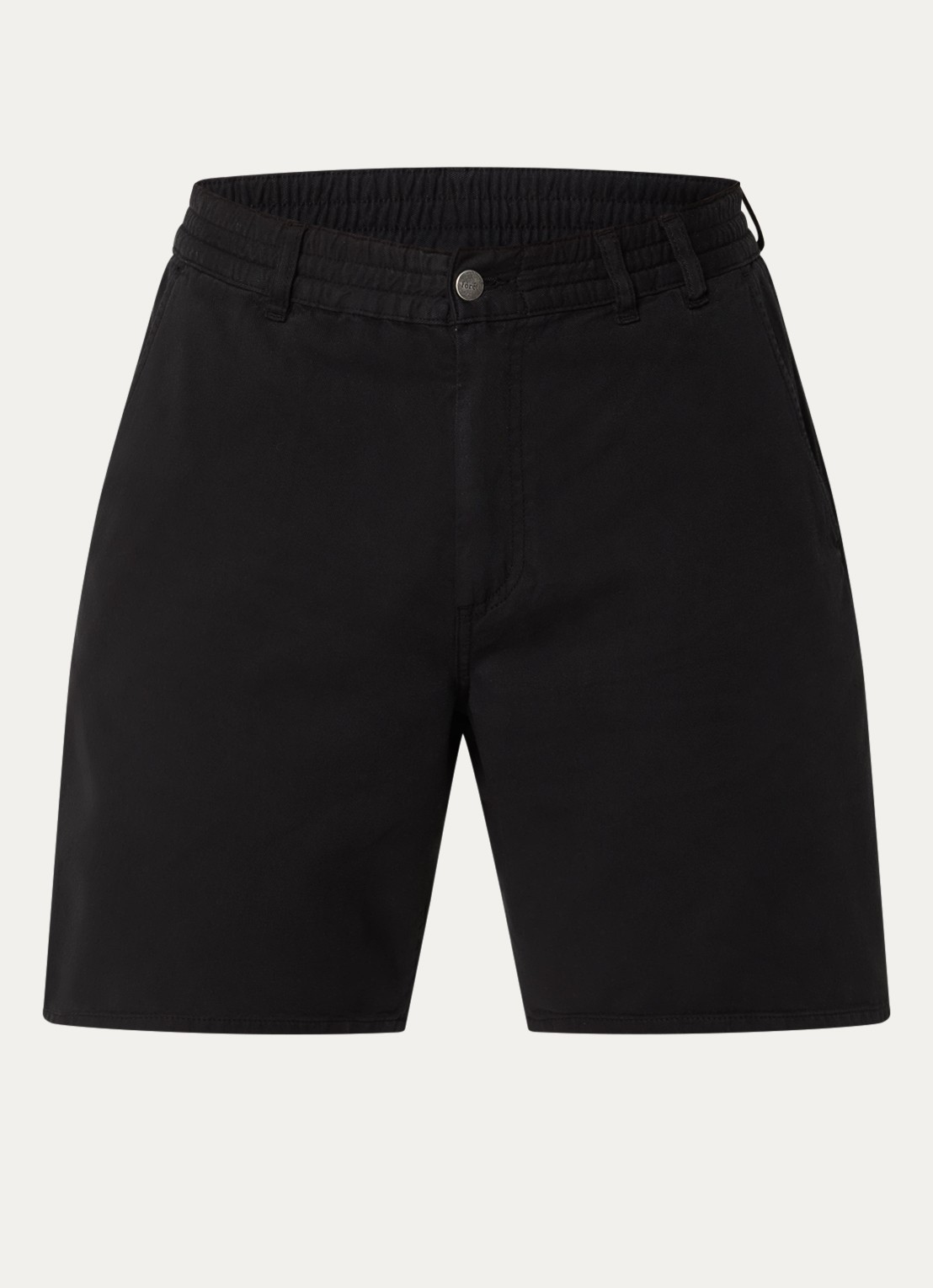 forét Clay straight fit korte broek met steekzakken - voorkant 3 zwart
