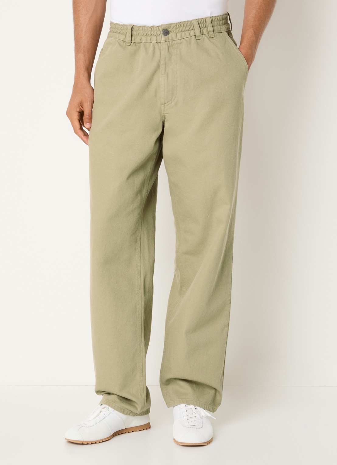 forét Clay Twill tapered fit chino met steekzakken - detail 2 khaki