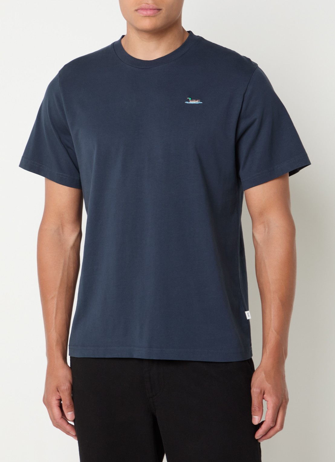 forét Duck T-shirt met borduring - detail 4 donkerblauw