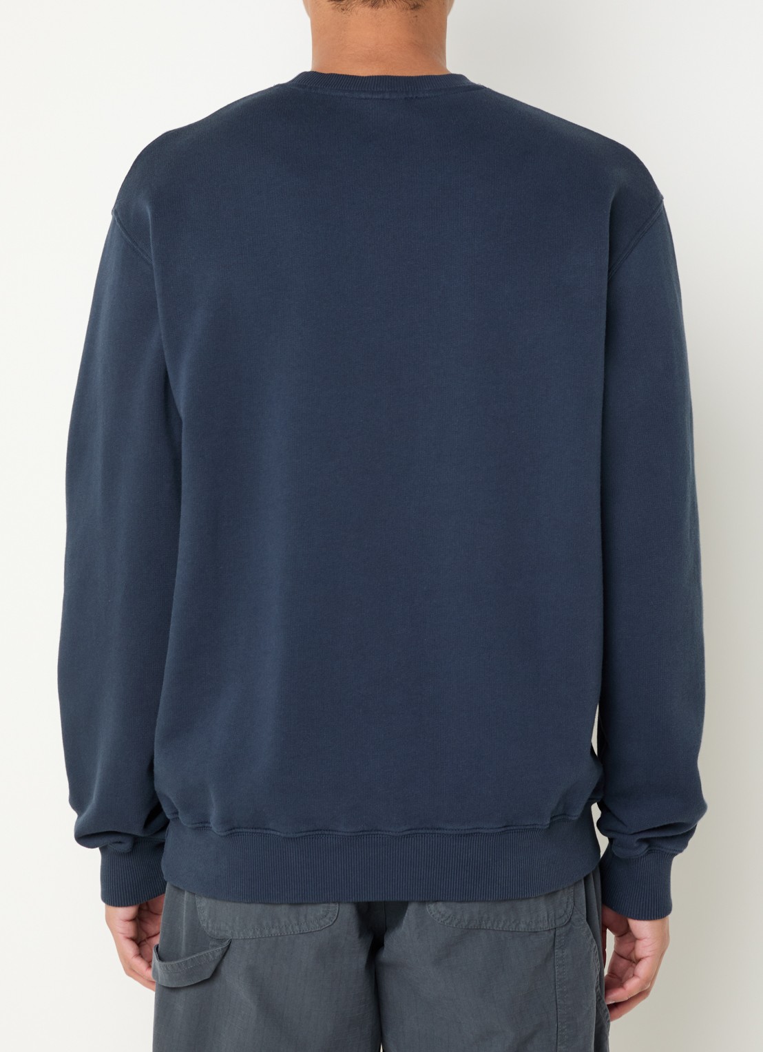 forét Flag sweater met logoborduring - achterkant 4 donkerblauw