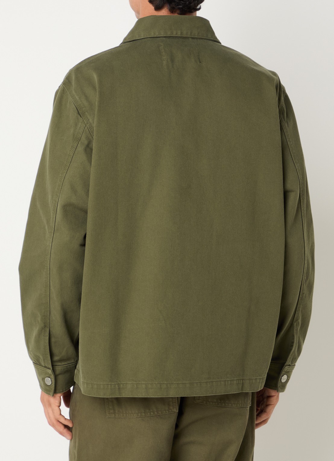 forét Forager overshirt met opgestikte zakken - achterkant 2 legergroen