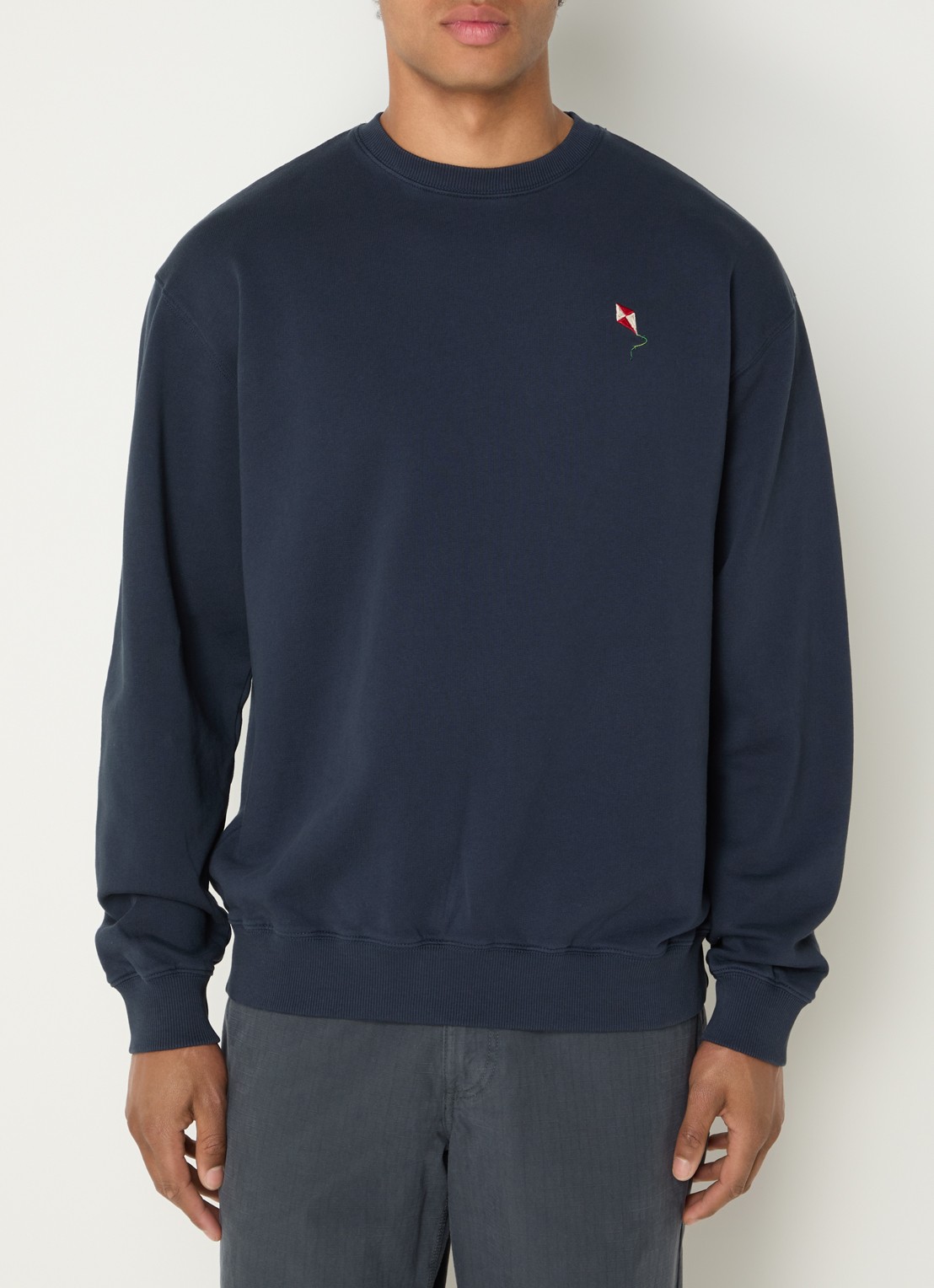 forét Kite sweater met borduring - detail 3 donkerblauw