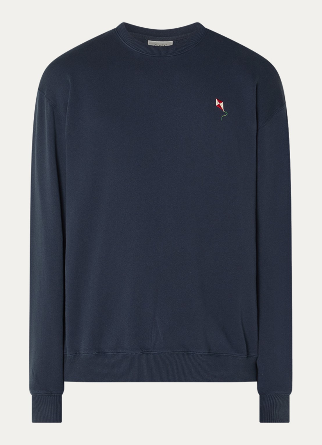 forét Kite sweater met borduring - voorkant donkerblauw