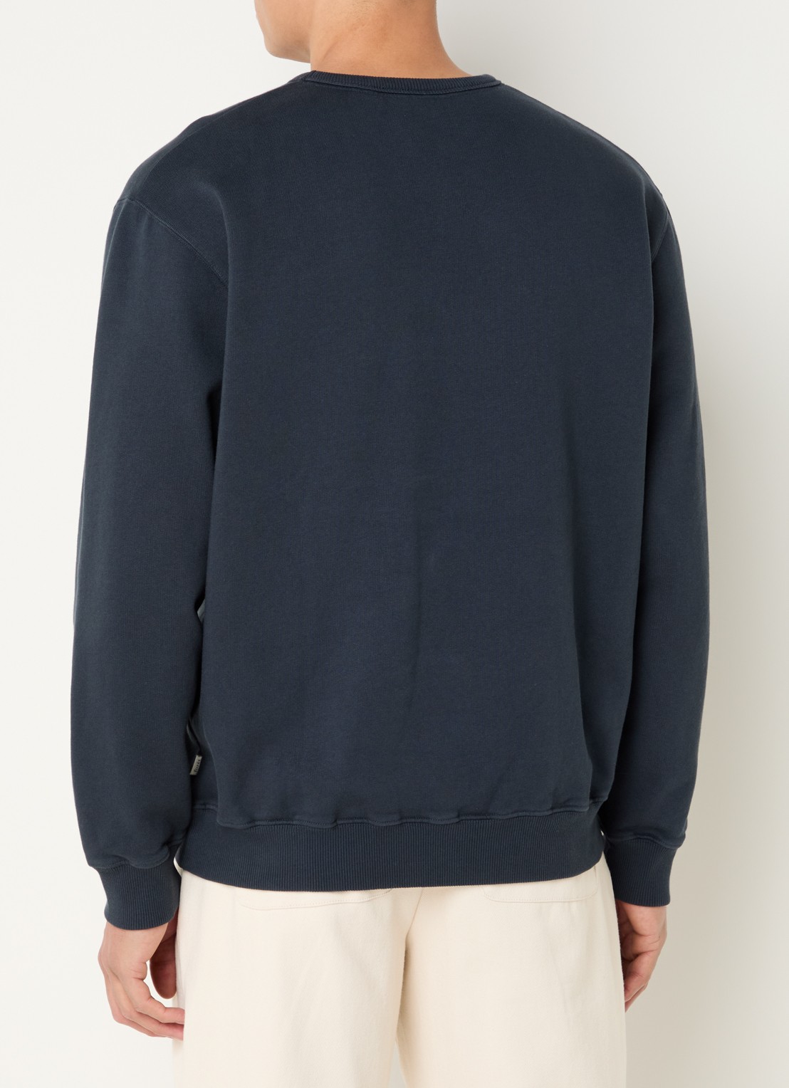 forét Noon sweater met logoborduring - achterkant 4 donkerblauw