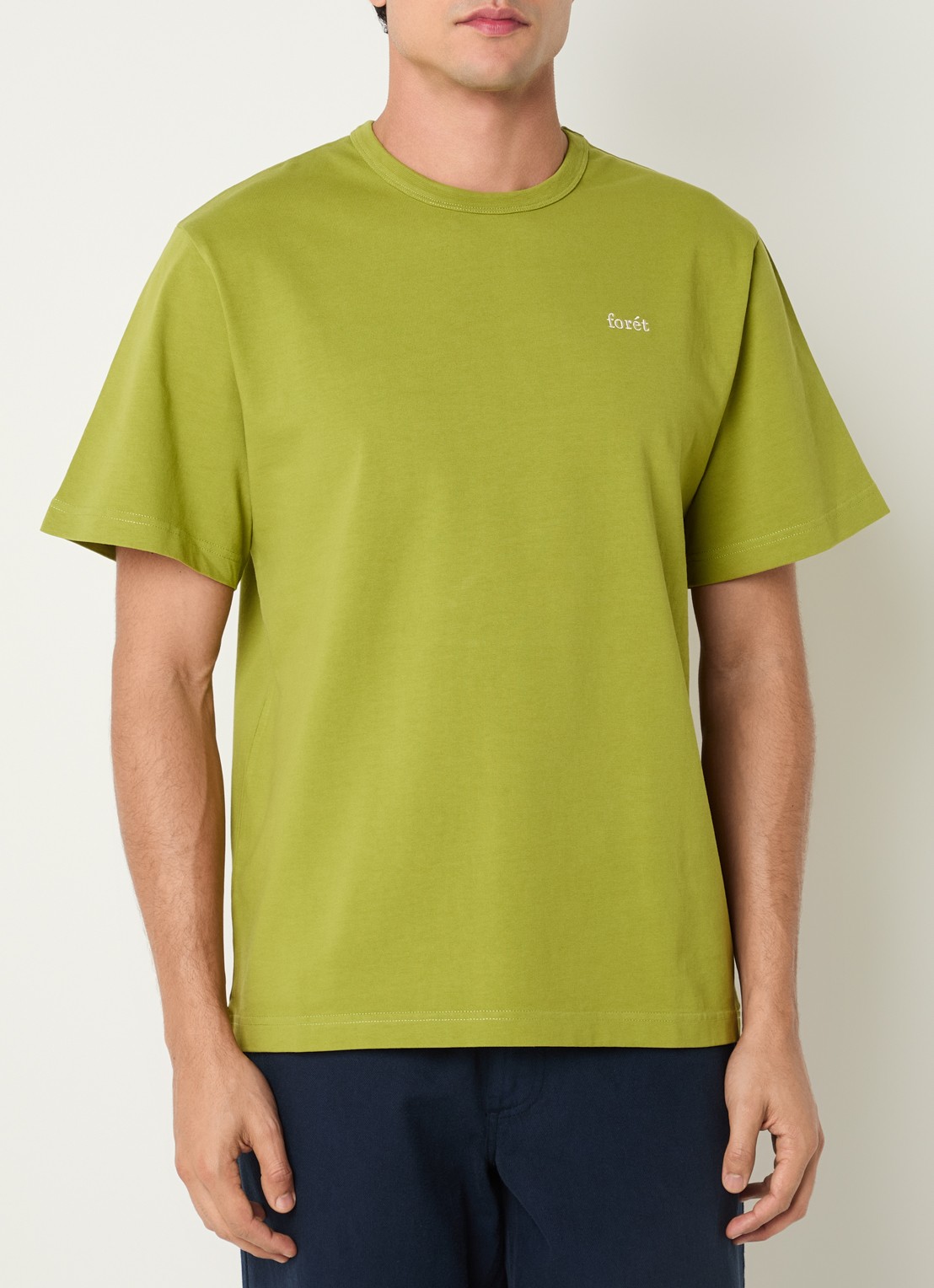 forét Oak T-shirt met logo - detail 3 lime