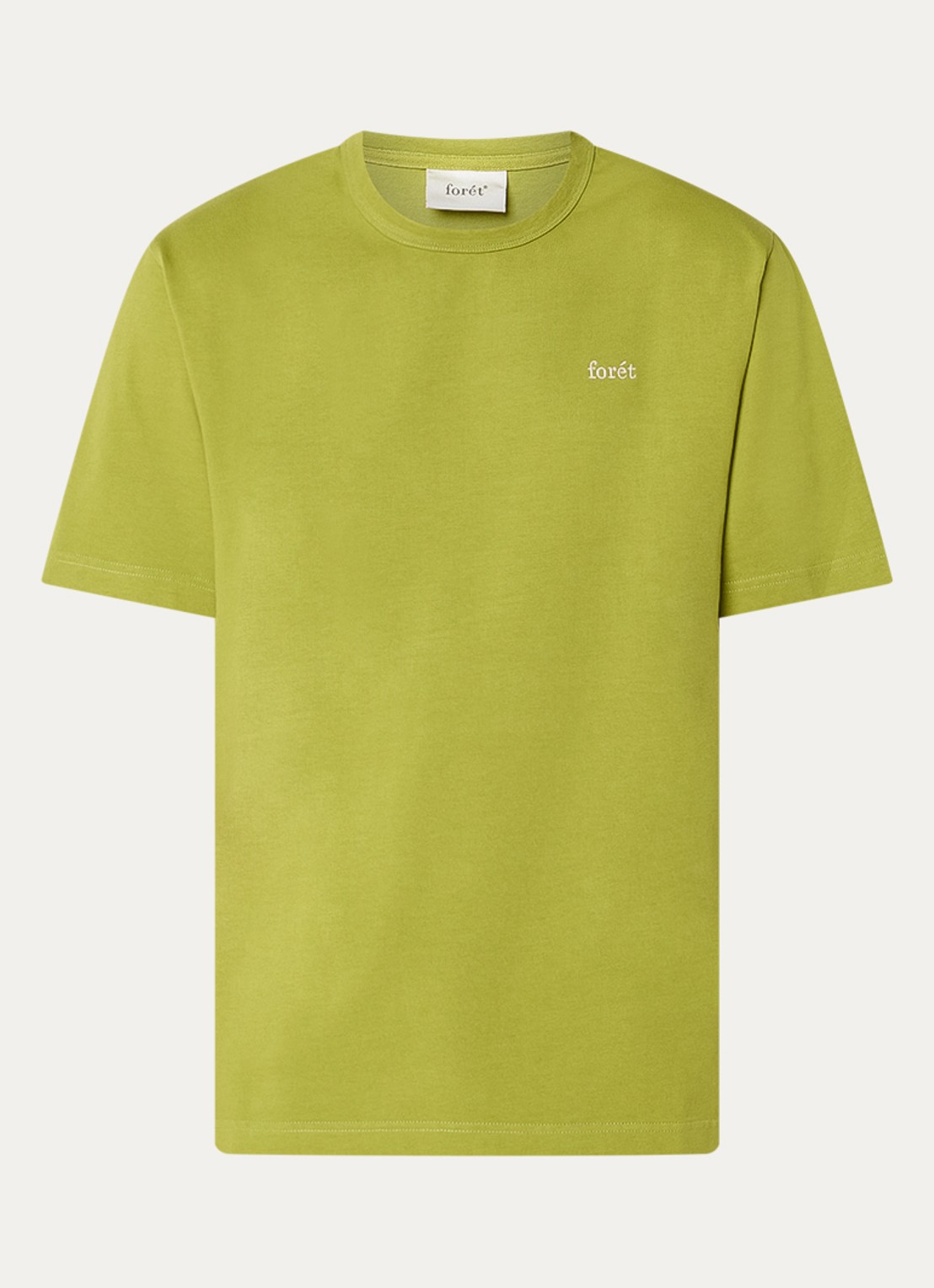 forét Oak T-shirt met logo - voorkant lime