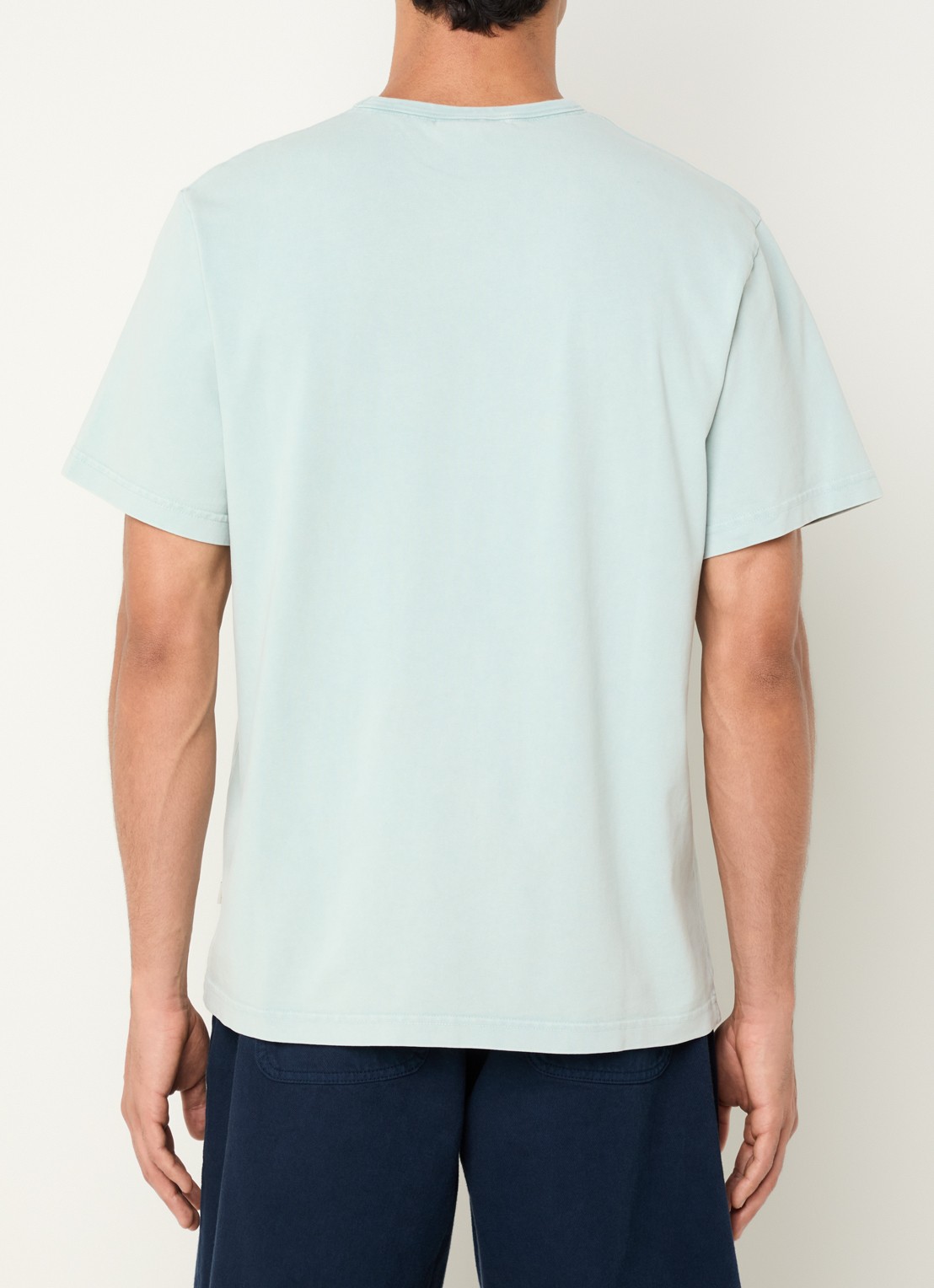 forét Oak T-shirt met logoborduring - achterkant 3 lichtblauw
