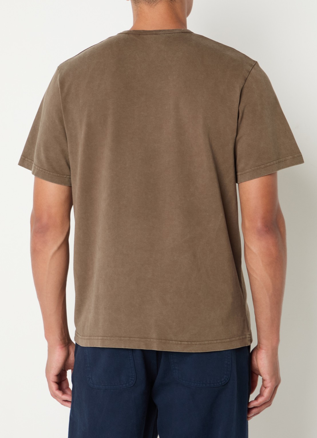 forét Oak T-shirt met logoborduring - achterkant 4 khaki