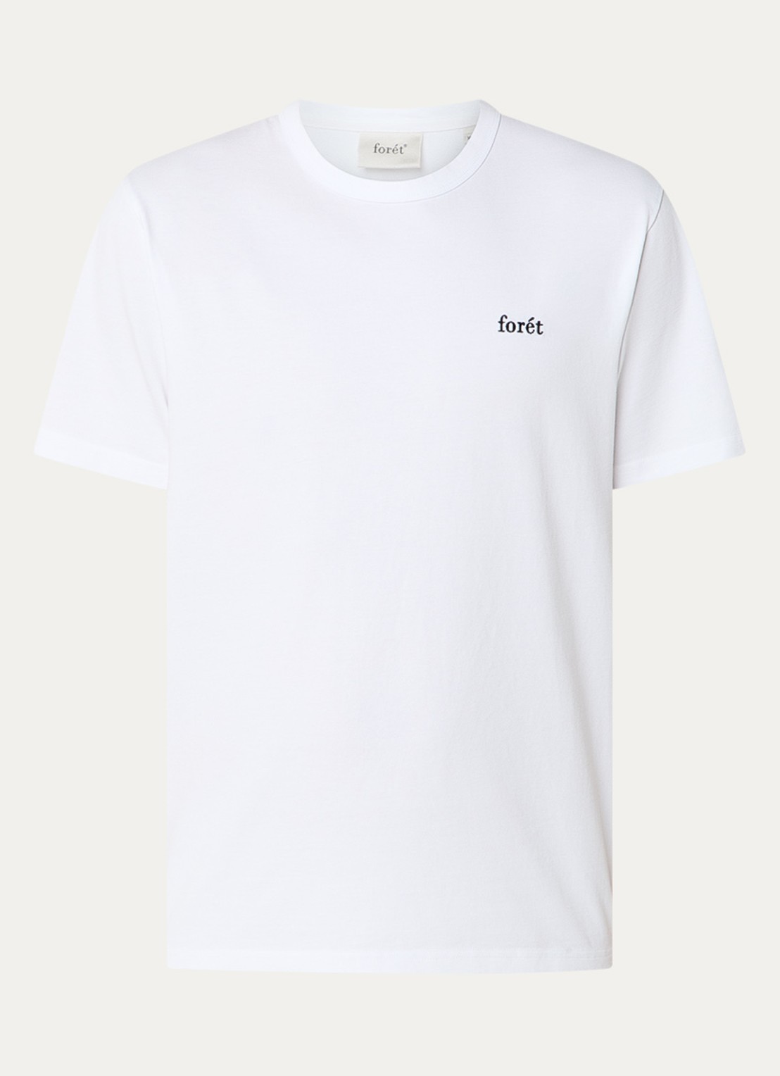 forét Oak T-shirt van  katoen met logoborduring - voorkant 2 wit