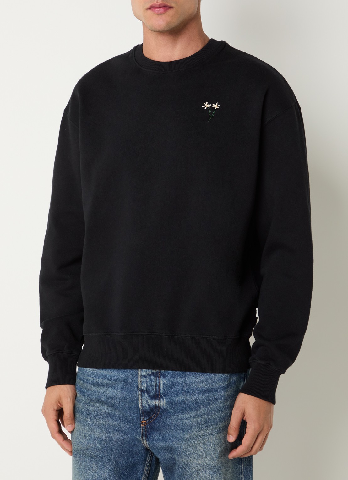 forét Posy sweater met logo - detail 3 zwart