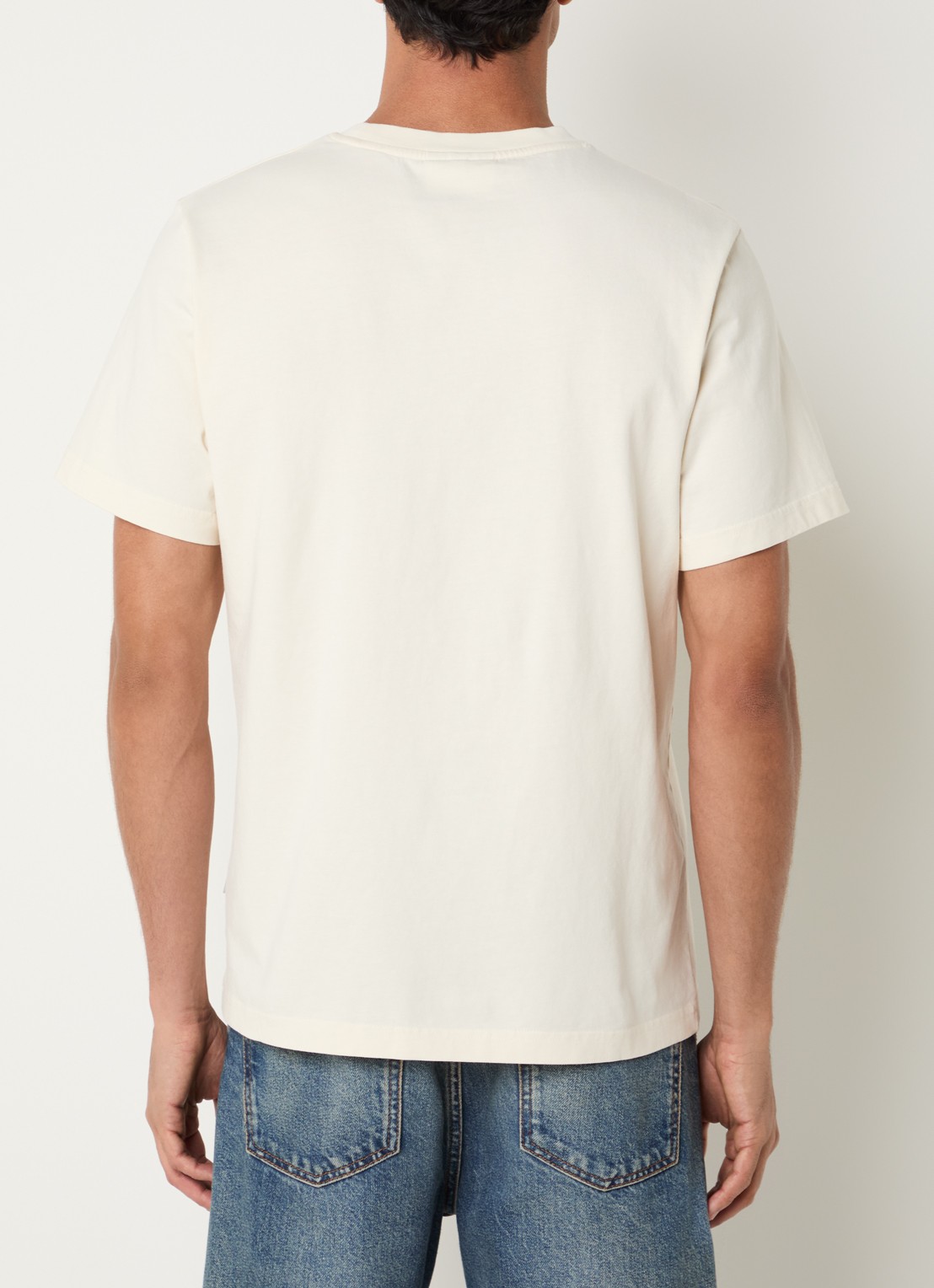 forét Posy T-shirt met ronde hals - achterkant beige