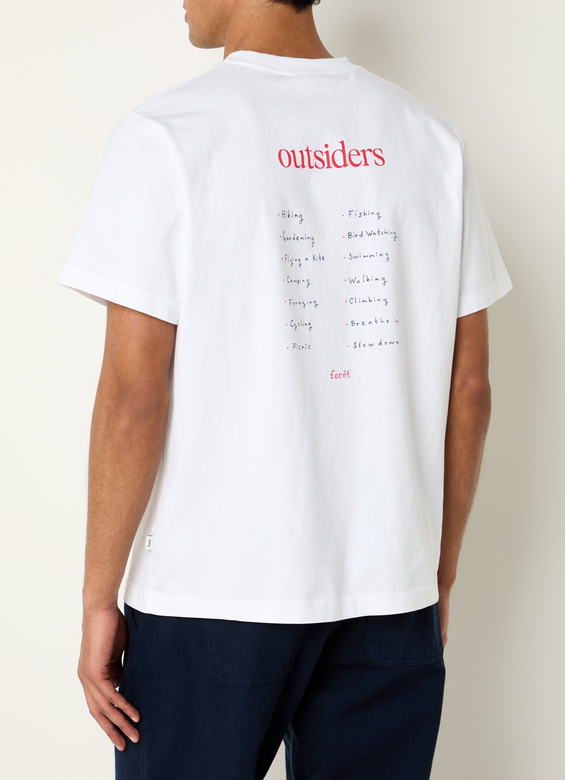 forét T-shirt met front- en backprint - detail 3 wit