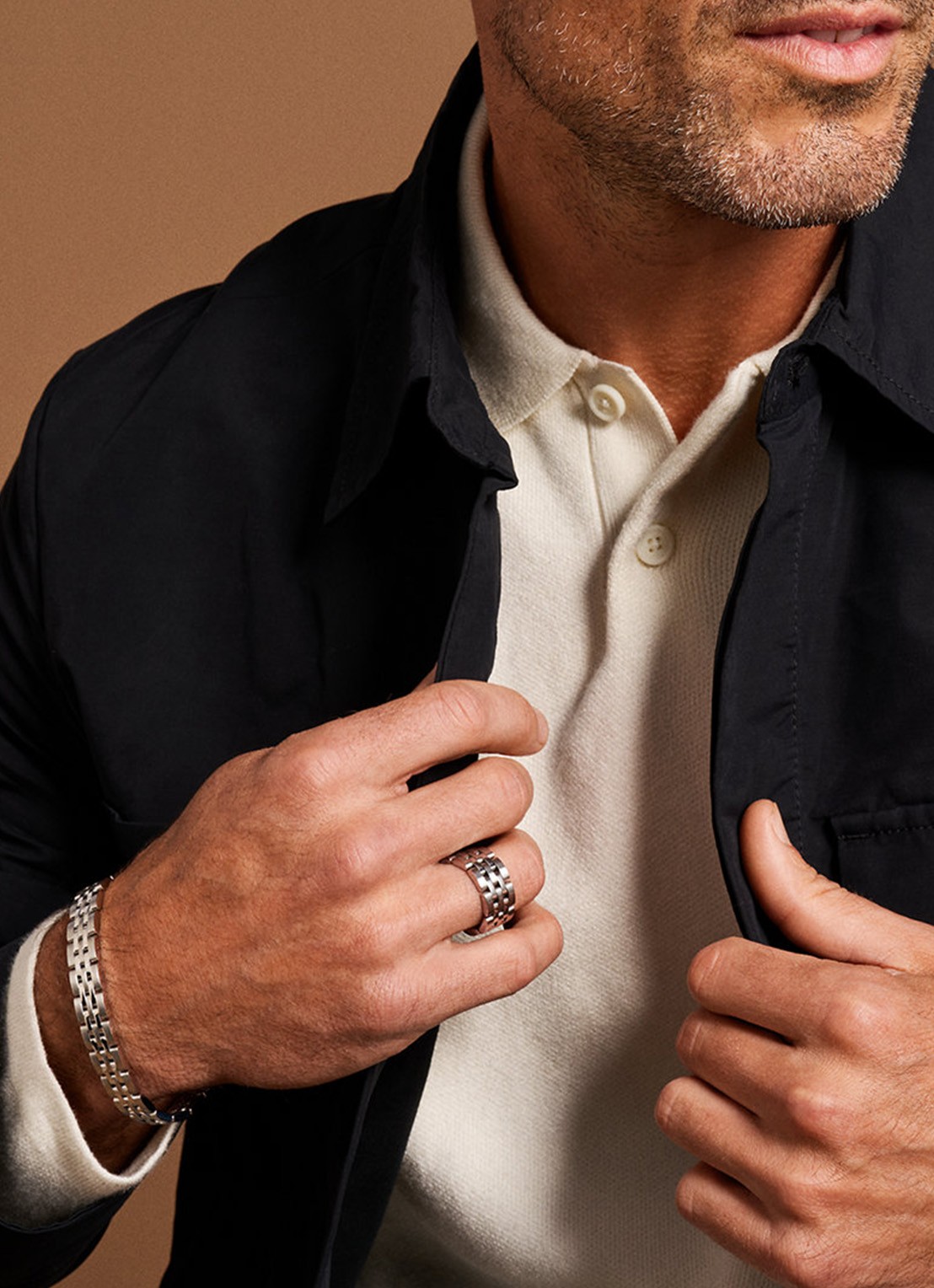 Fossil Arden ring JF04826040 - voorkant 2 zilver