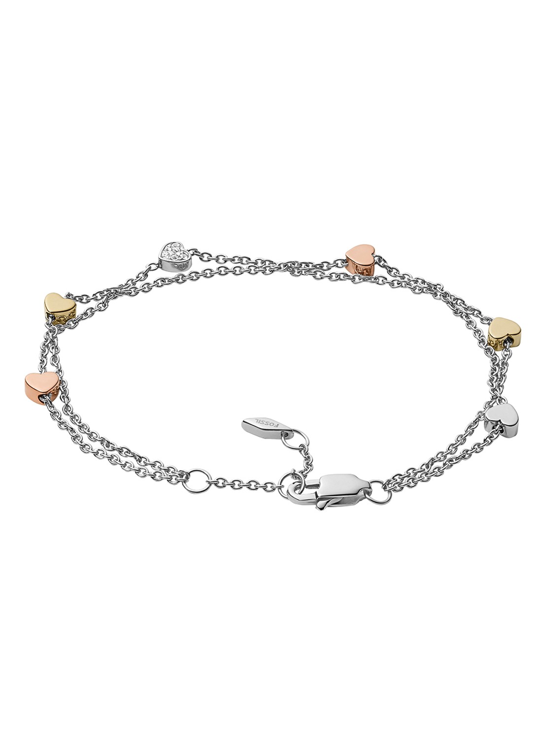 Fossil Armband met glassteen JF02854998 - detail 2 zilver