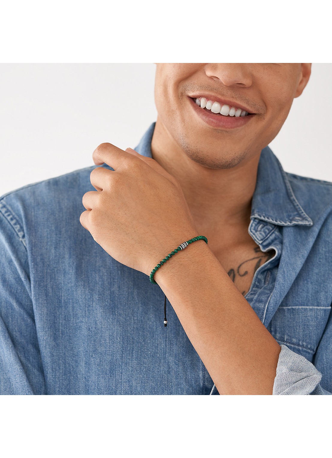 Fossil Armband met kralen JF04415040 - detail 4 groen