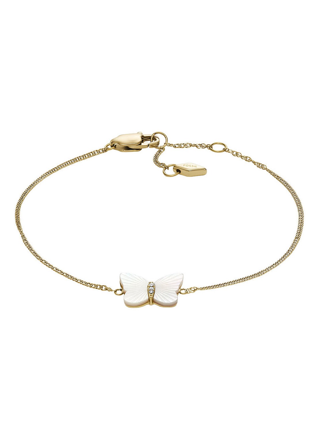 Fossil Armband met kristal JF04425710 - voorkant goud